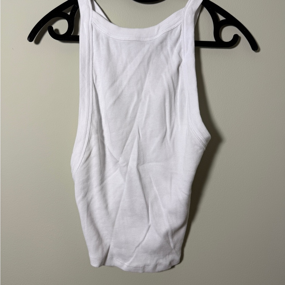ASOS Design US6 Classic White Ribbed Tank Top